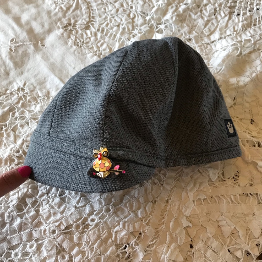 Goorin Bros hat (olive green) w/ owl embellishment